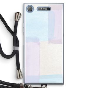 Square pastel: Sony Xperia XZ1 Transparant Hoesje met koord