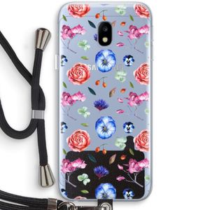Bloemetjes: Samsung Galaxy J3 (2017) Transparant Hoesje met koord