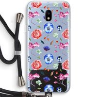Bloemetjes: Samsung Galaxy J3 (2017) Transparant Hoesje met koord
