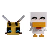 Minecraft Vinyl Figures Bee and Chicken Monitor Buddiez Minecraft Vinyl Figures Bee and Chicken Monitor Buddiez