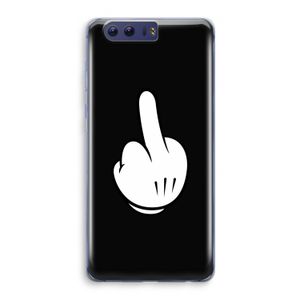 Middle finger black: Honor 9 Transparant Hoesje