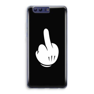 Middle finger black: Honor 9 Transparant Hoesje