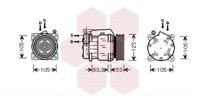 Van Wezel Airco compressor 0100K090 - thumbnail