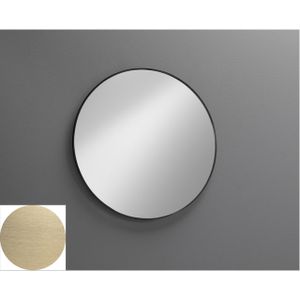 Royal Plaza Merlot spiegel 60x60cm Rond led IP44 Glas Goud mat