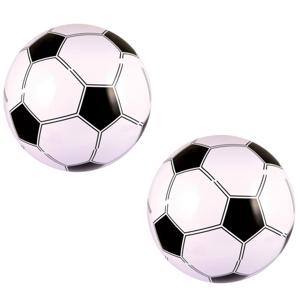 Voetbal/strandbal opblaasbaar - 3x stuks - 41 cm - buiten/strand speelgoed