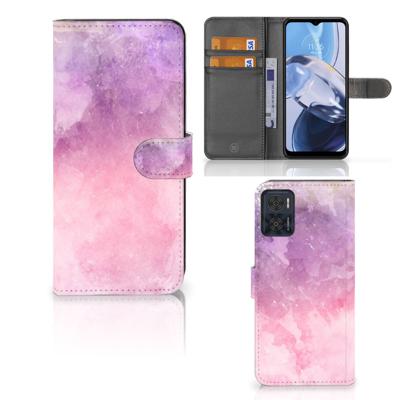 Hoesje Motorola Moto E22 | E22i Pink Purple Paint | Portemonnee hoesje