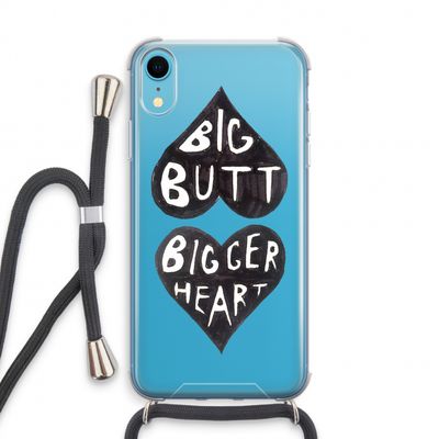 Big butt bigger heart: iPhone XR Transparant Hoesje met koord
