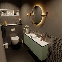 MONDIAZ FOWY toiletmeubel 120cm kleur army. Waskom positie midden kleur talc | talc. Zonder kraangat