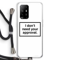 Don't need approval: Oppo A95 5G Transparant Hoesje met koord