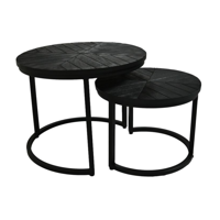 Salontafels Set Verona - 58/45 - Zwart - Mango