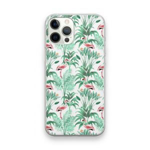 Flamingo bladeren: iPhone 12 Pro Max Transparant Hoesje