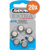 Voordeelpak Rayovac gehoorapparaat batterijen - Type 675 (blauw) - 20 x 6 stuks - thumbnail