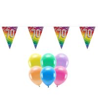 Boland Party 70e jaar verjaardag feest versieringen - Ballonnen en vlaggetjes