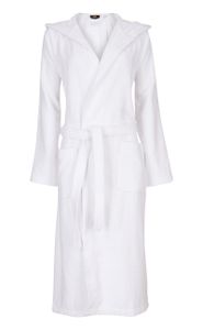 Capuchon badjas wit unisex - badstof katoen - Badrock