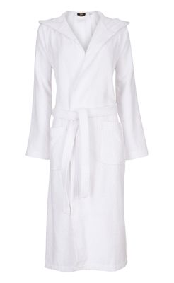 Capuchon badjas wit unisex - badstof katoen - Badrock