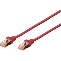 Digitus DK-1644-100/R RJ45 Netwerkkabel, patchkabel CAT 6 S/FTP 10.00 m Rood Halogeenvrij, Verdraaide paren, Snagless, Vlambestendig 1 stuk(s) - thumbnail