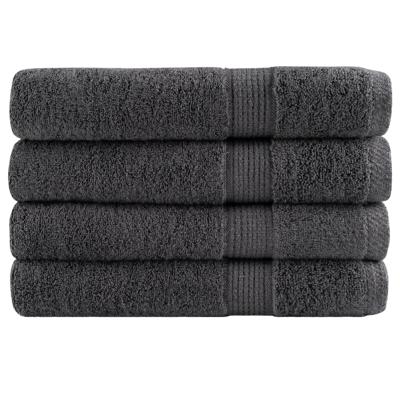 VidaXL Handdoeken solund 4 st 600 g/m² 100x200 cm antracietkleur