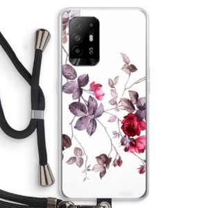 Mooie bloemen: Oppo A95 5G Transparant Hoesje met koord
