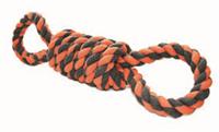 Happy pet nuts for knots extreme spoel 8 vorm tugger grijs / oranje 55x11x11 cm - thumbnail