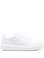 Armani Exchange baskets en cuir - Blanc