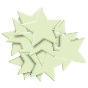 Sterrenhemel stickers glow in the dark - Dia 8 cm - 18x stuks - Lichtgevende stickers - kinderkamer