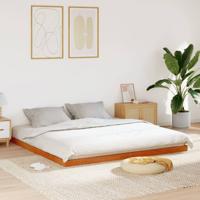 Bedframe massief grenenhout wasbruin 200x200 cm - thumbnail