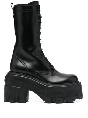 Casadei bottes Maxi 120 mm à lacets - Noir