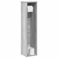 Badkamerkast met rolhouder grijs Sonoma 20,5x20x90 cm
