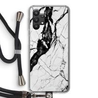 Witte marmer 2: Samsung Galaxy A32 5G Transparant Hoesje met koord