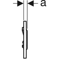 Geberit HyTouch urinoir stuursysteem pneumatisch inclusief bedieningsplaat Sigma 10 Plaat en toets glansverchroomd Designring matverchroomd 116.015.KH.1 - thumbnail