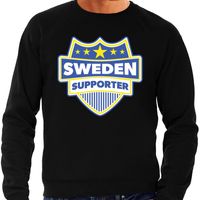Zweden / Sweden schild supporter sweater zwart voor heren