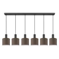 Moderne hanglamp Bling - Taupe - verlichtingspendel Xxl Beam 6L inclusief lampenkap 20/20/17cm - pendel lengte 150.5 cm - geschikt voor E27 LED lamp - Pendellamp geschikt voor woonkamer, slaapkamer, keuken