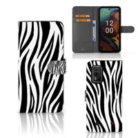 Nokia XR21 | Telefoonhoesje | Met pasjeshouder | Zebra