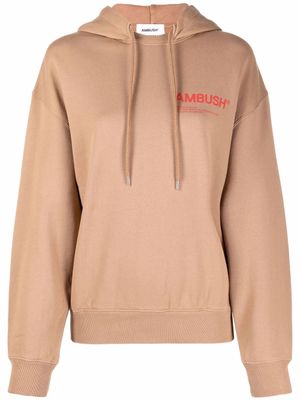 AMBUSH hoodie à logo imprimé - Tons neutres