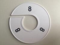 Maatring 11 cm wit/zwart 8