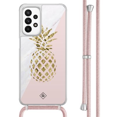 Samsung Galaxy A23 hoesje met koord - Ananas