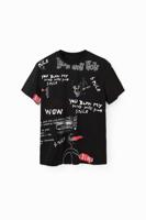 T-shirt met korte mouwen en teksten - BLACK - S