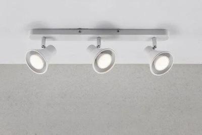 Plafondspot wit Modern &apos;Eik&apos; Nordlux 3 spots modern wit GU10 fitting 450mm