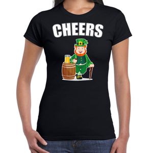 Cheers / St. Patricks day t-shirt / kostuum zwart dames