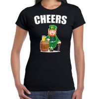 Cheers / St. Patricks day t-shirt / kostuum zwart dames