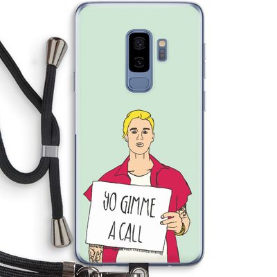 Gimme a call: Samsung Galaxy S9 Plus Transparant Hoesje met koord