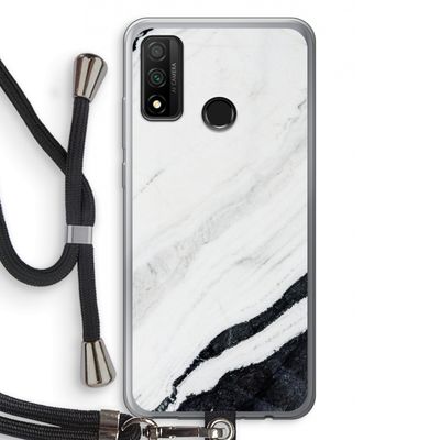 Elegante marmer: Huawei P Smart (2020) Transparant Hoesje met koord