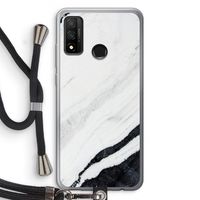 Elegante marmer: Huawei P Smart (2020) Transparant Hoesje met koord