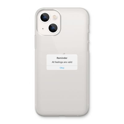Reminder: iPhone 13 Transparant Hoesje