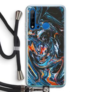 Black Unicorn: Huawei P20 Lite (2019) Transparant Hoesje met koord