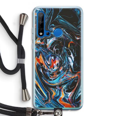 Black Unicorn: Huawei P20 Lite (2019) Transparant Hoesje met koord