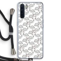 Zwanen: Oppo A91 Transparant Hoesje met koord Zwanen: Oppo A91 Transparant Hoesje met koord