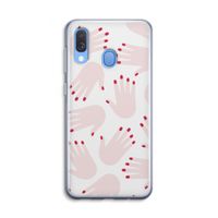 Hands pink: Samsung Galaxy A40 Transparant Hoesje