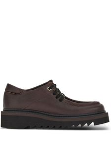 Ferragamo chaussures en cuir à lacets - Marron