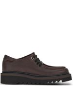 Ferragamo chaussures en cuir à lacets - Marron